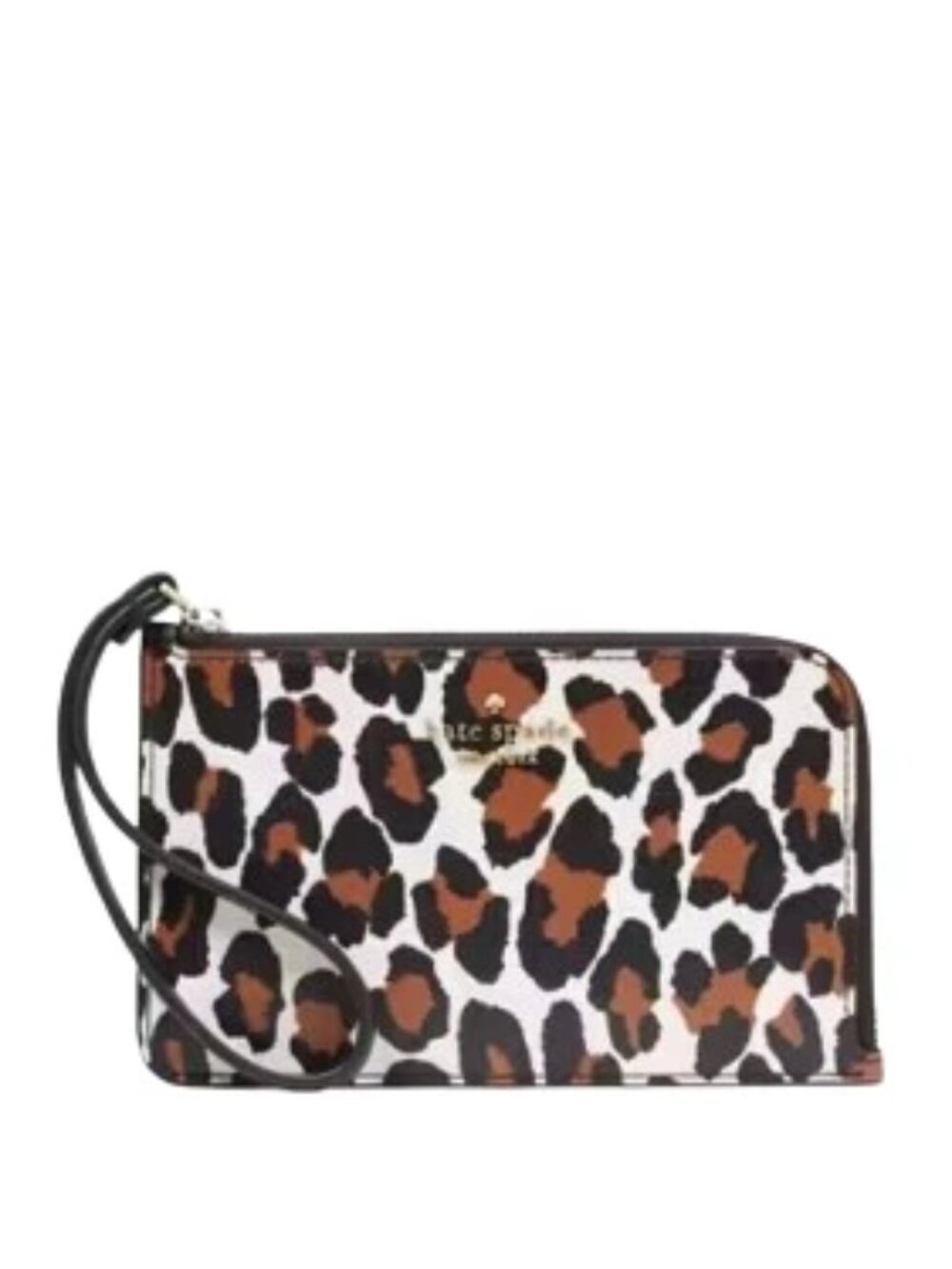 Kate Spade New York Lucy Leopard Small L Zip Wristlet - NWOT